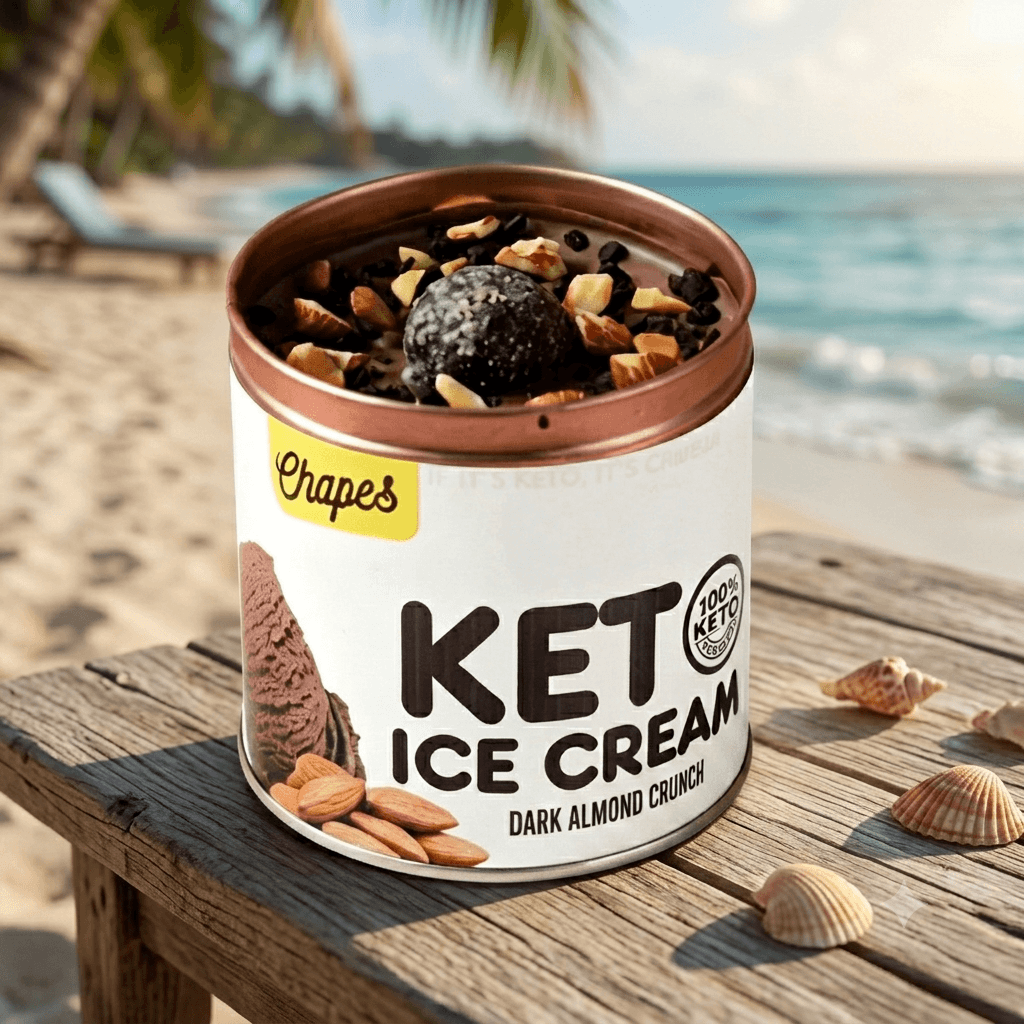 Dark Almond Crunch Ice Cream
